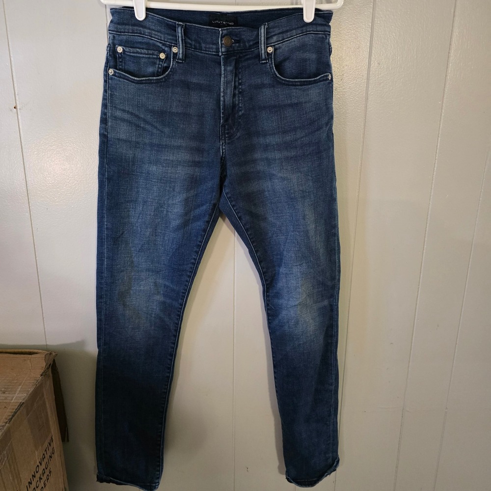Lucky Brand Slim Tapered Jeans Mens 30x32 Blue Dark Wash Denim‎ 4581